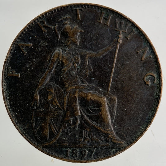 1897 Victoria Farthing Coin | Fine Collectable Grade