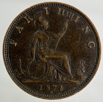 1874-H Victoria Farthing Coin | Fine Collectable Grade