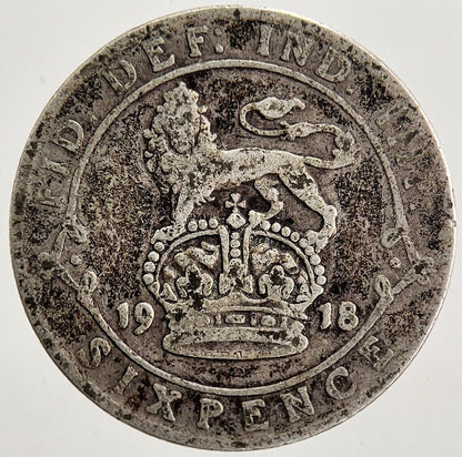 1918 George V Sixpence Silver Coin | Collectable Grade