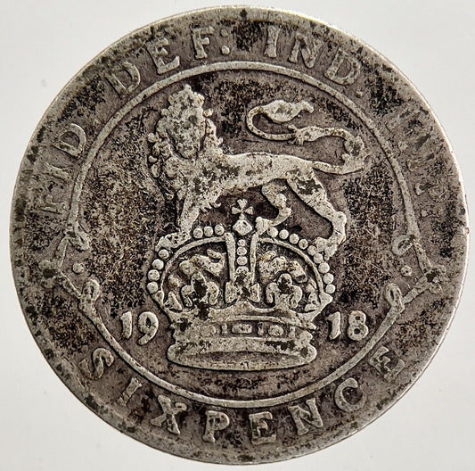 1918 George V Sixpence Silver Coin | Collectable Grade