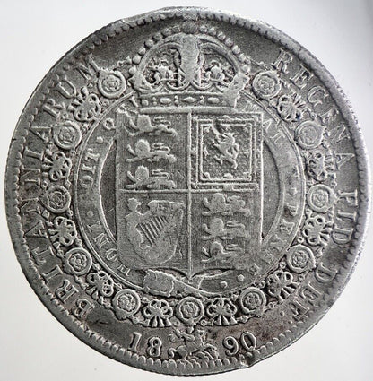 1889 Victoria Half-Crown Silver Coin | Fine Collectable Grade