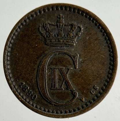 1880 Denmark 1 Ore Coin | Very High Grade