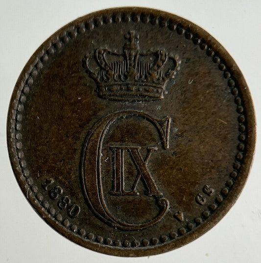 1880 Denmark 1 Ore Coin | Very High Grade