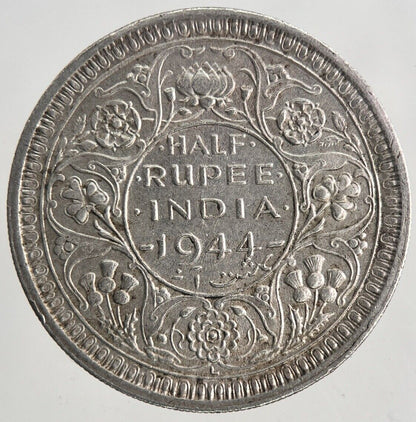 1944 India Half Rupee Silver Coin | Very High Grade | a6827