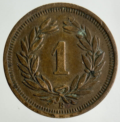 1937 Switzerland Swiss 1 Rappen Coin | Fine Collectable Grade