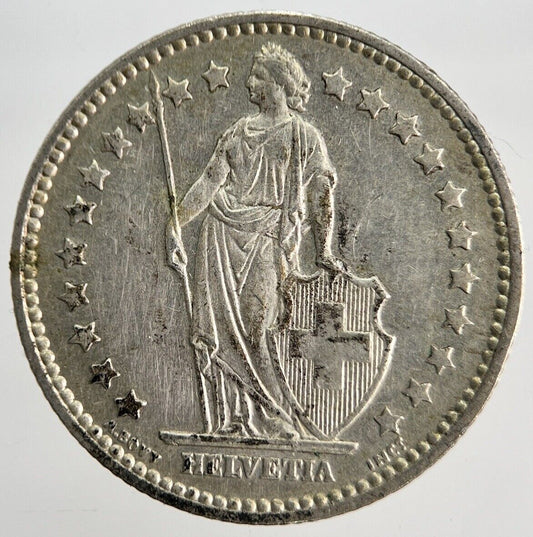 1958-B Swiss 1 One Franc Silver Coin | Very High Grade | a1848