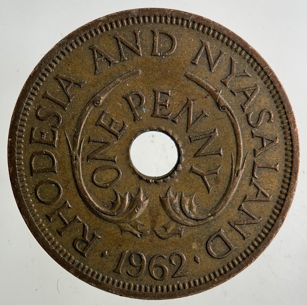 1962 Africa Rhodesia One Penny Coin | Fine Collectable Grade