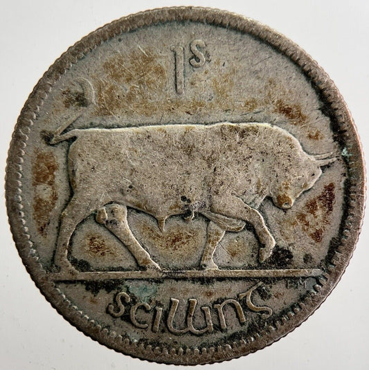 1928 Irish Shilling 1s Bull Silver Coin | Collectable Grade | a7367