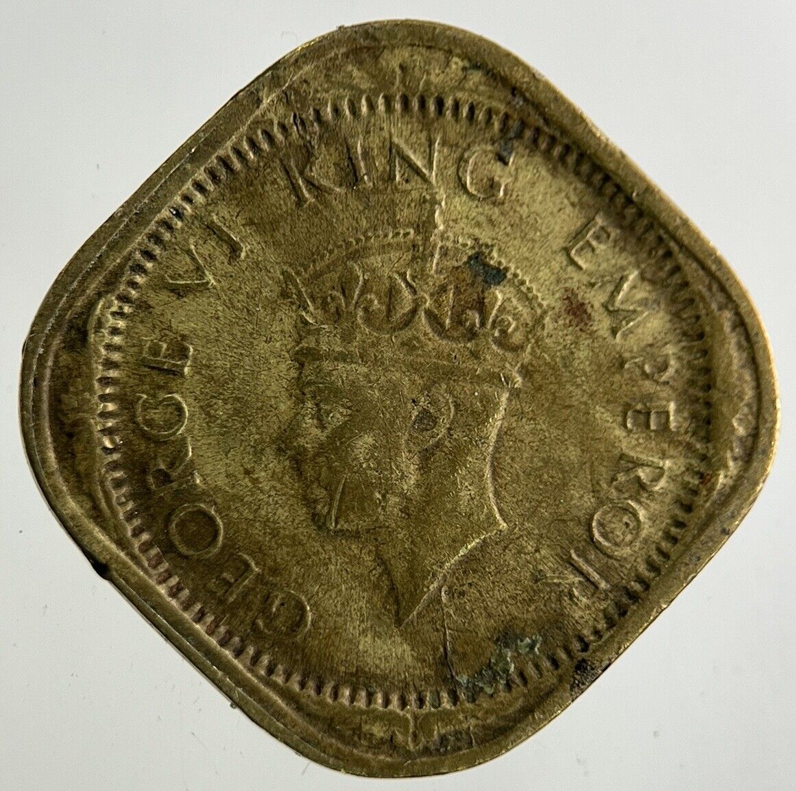 1943 India 1/2 Half Anna Coin | Fine Collectable Grade