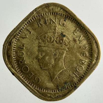 1943 India 1/2 Half Anna Coin | Fine Collectable Grade