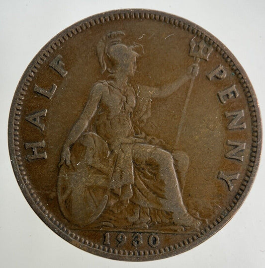 1930 George V Half-Penny Coin | Fine Collectable Grade