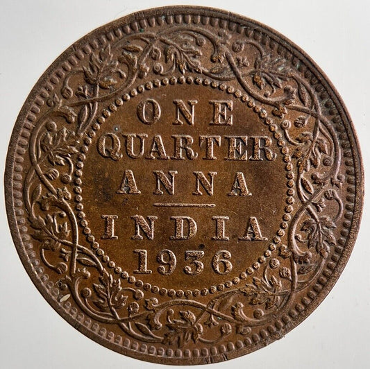1936 India 1/4 Quarter Anna Coin | Fine Collectable Grade | a6405