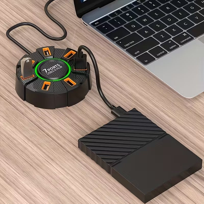 High - Speed 7/10 - Port USB 2.0 Hub Charger Laptop Mouse iPhone Samsung Printer