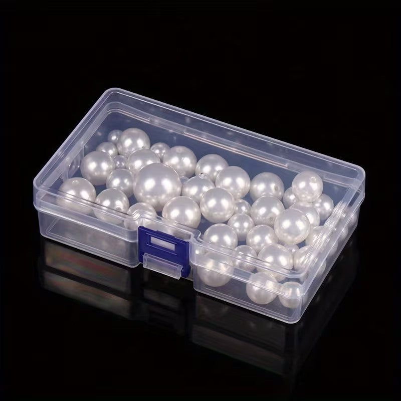 2 x Clear Plastic Coin Dice Craft Box Jewellery Ring Storage Case Container