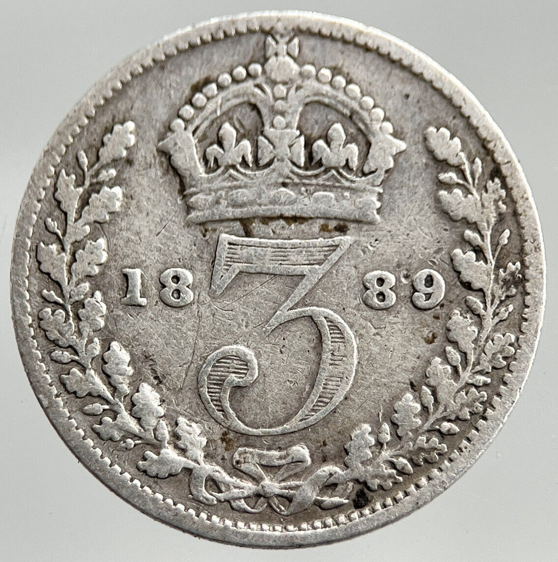 1889 Victoria Threepence | British Silver Coin | Collectable Grade | a1640