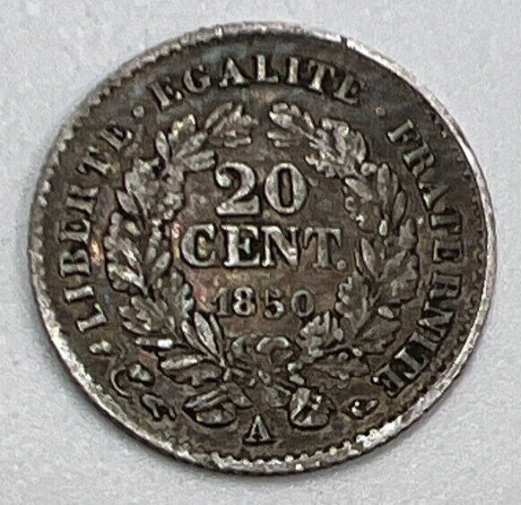 1850 - A France 20 Centimes Silver Coin | Collectable Grade