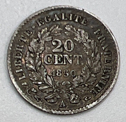 1850 - A France 20 Centimes Silver Coin | Collectable Grade