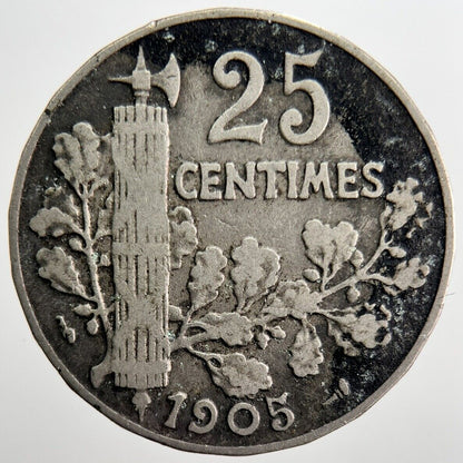 1905 France 25 Centimes Coin | Fine Collectable Grade