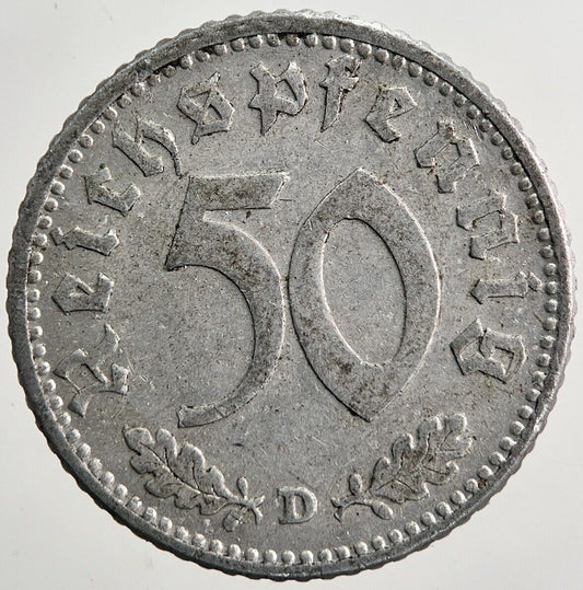 1943-D Nazi Germany 50 Pfennig Coin | Very High Grade