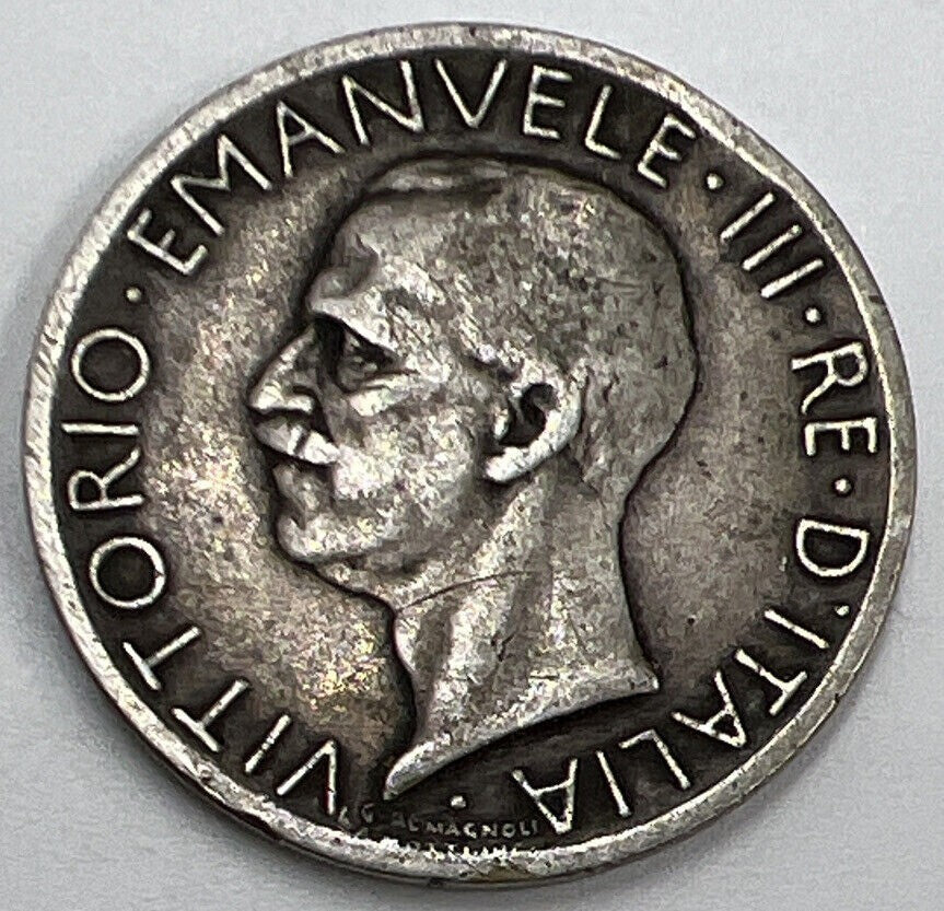 1927 - R Italy 5 Lira Silver Coin | Collectable Grade