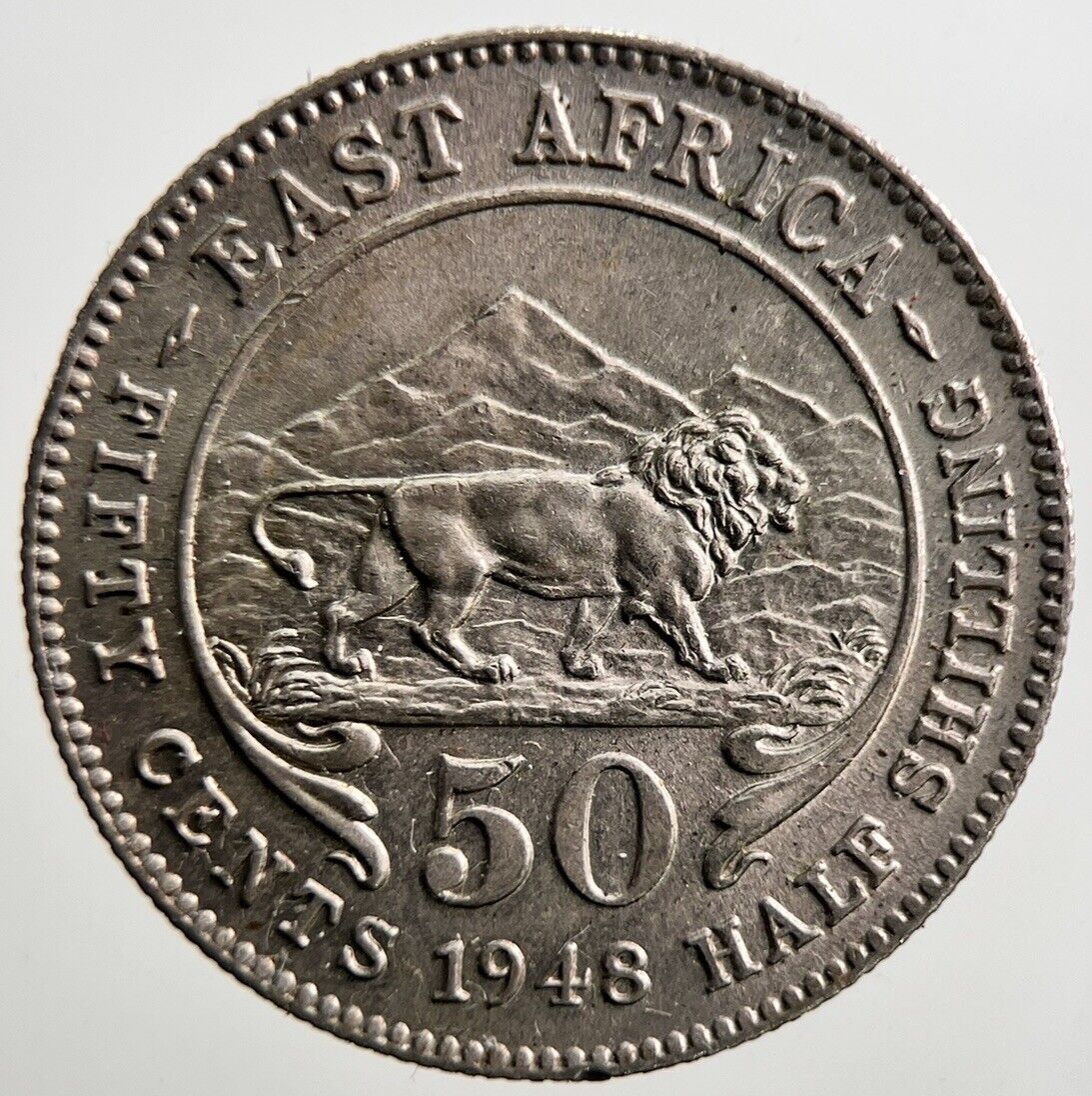 1948 East Africa 50 Cents Half Shilling Coin | Very High Grade | a3677