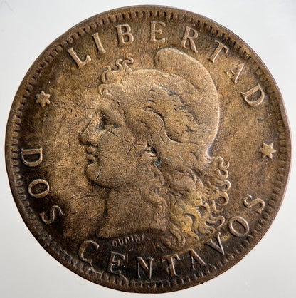 1893 Argentinian Dos Two Centavos Coin | Fine Collectable Grade | a2518