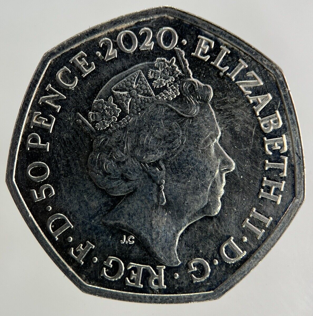 2020 Elizabeth II 2nd 50p Fifty-Pence Winnie The Pooh Coin | Very High Grade