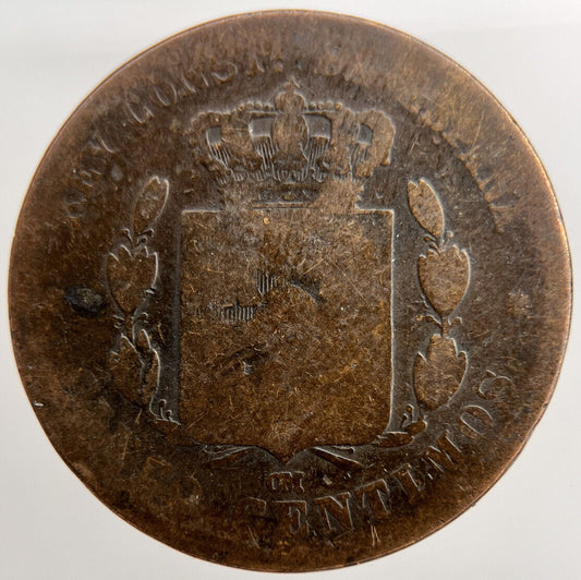 1878 Spain Cinco 5 Centimos Coin | Worn Grade