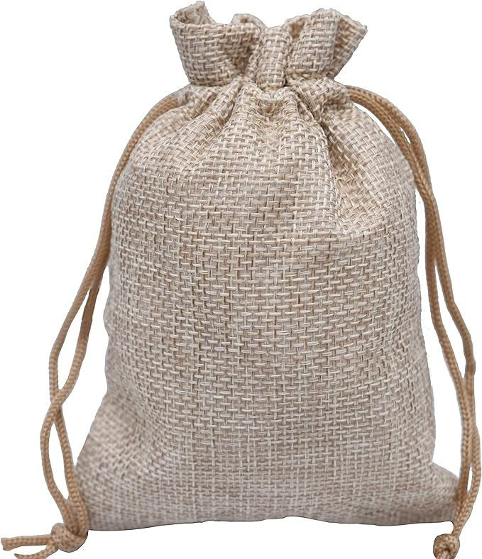 5pcs 16cm x 13cm Drawstring Burlap Gift Coin or Dice Storage Pouch Sack Bag