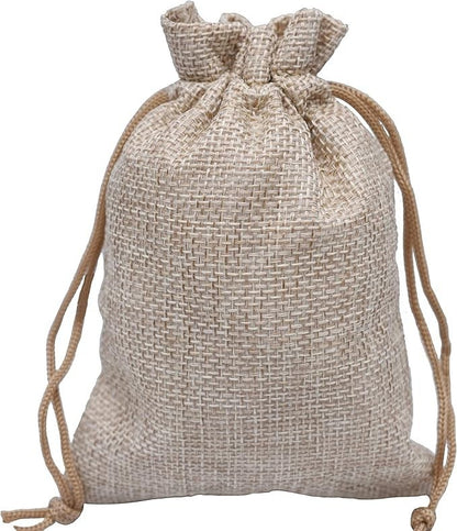 5pcs 16cm x 13cm Drawstring Burlap Gift Coin or Dice Storage Pouch Sack Bag