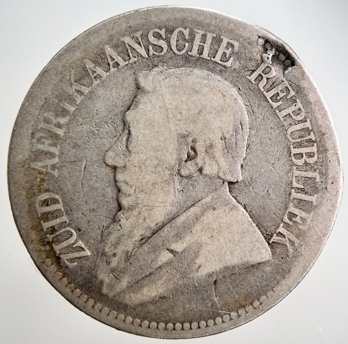 1895 South Africa 2 1/2 Shillings Silver Coin | Fair Grade