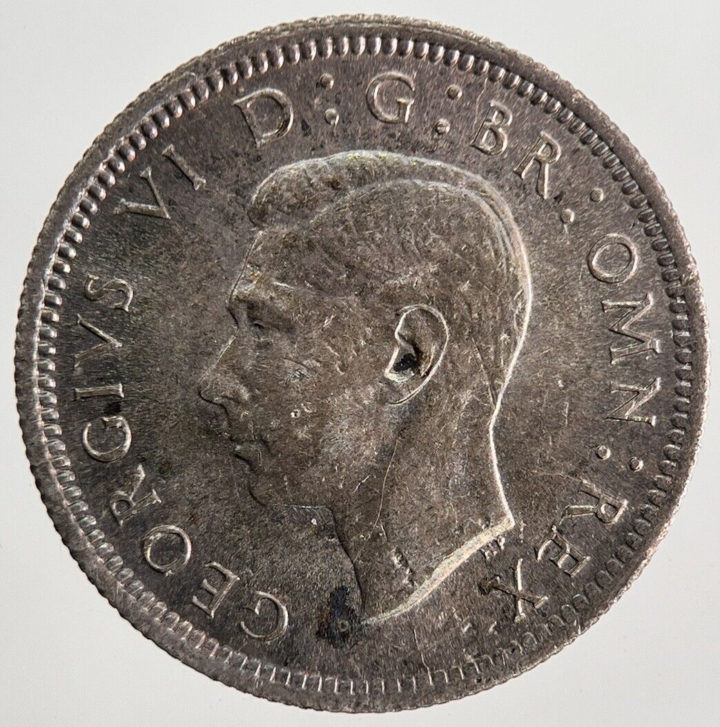 1943 George VI British Sixpence Silver Coin | Very High Grade | a9766
