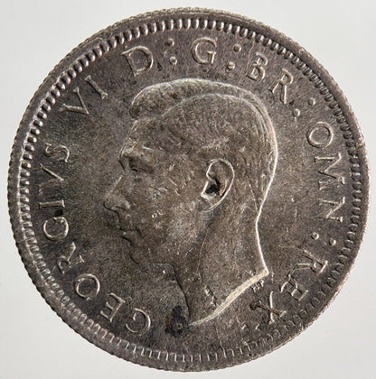1943 George VI British Sixpence Silver Coin | Very High Grade | a9766