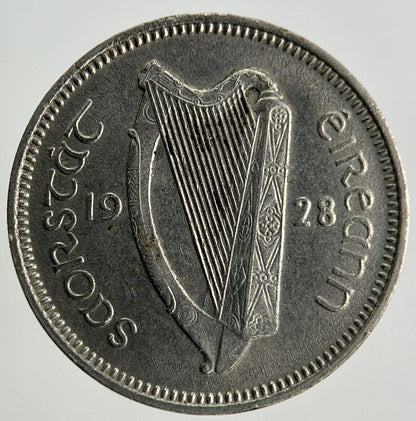 1928 Irish Threepence Coin | Very High Grade