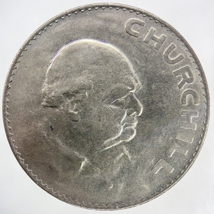 1965 Elizabeth II 2nd Churchill Crown British Coin | Very High Grade | a4098