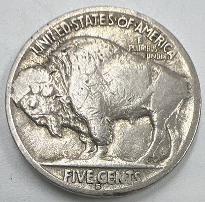 1936 - S US USA Buffalo Indian Head Nickel Coin | Collectable Grade