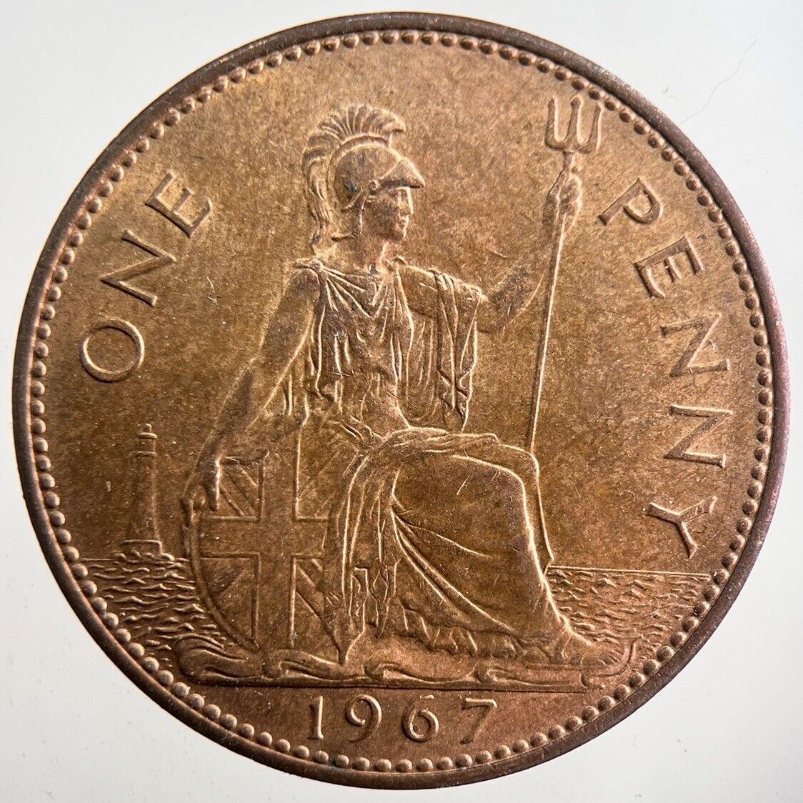 1967 Elizabeth II 2nd British Penny Coin | Very High Grade | a7395