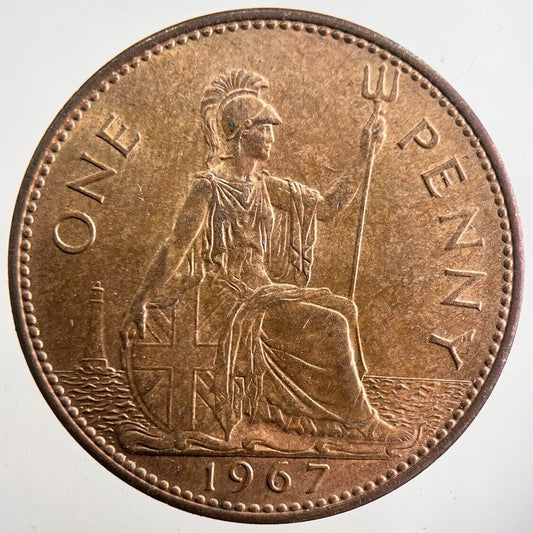 1967 Elizabeth II 2nd British Penny Coin | Very High Grade | a7395