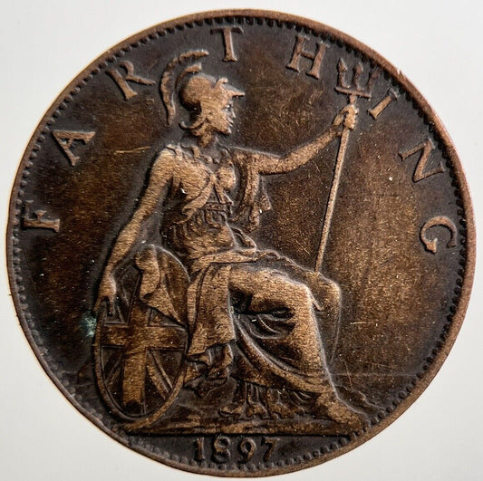 1897 Victoria Farthing Coin | Fine Collectable Grade | a3685