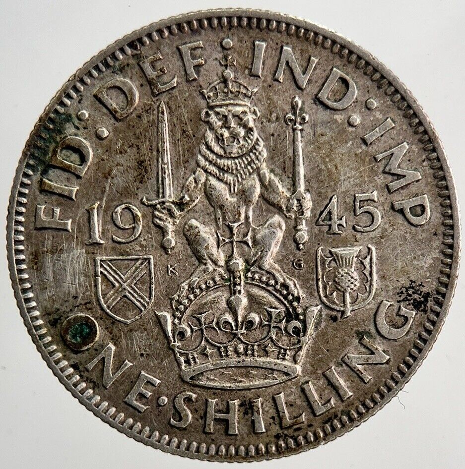 1945 George VI British Shilling Silver Coin | Very High Grade | a6415