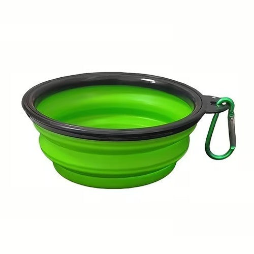 350ml Green Pet Supplies Folding Bowl Portable Pet Folding Travel Cat Dog Bowl