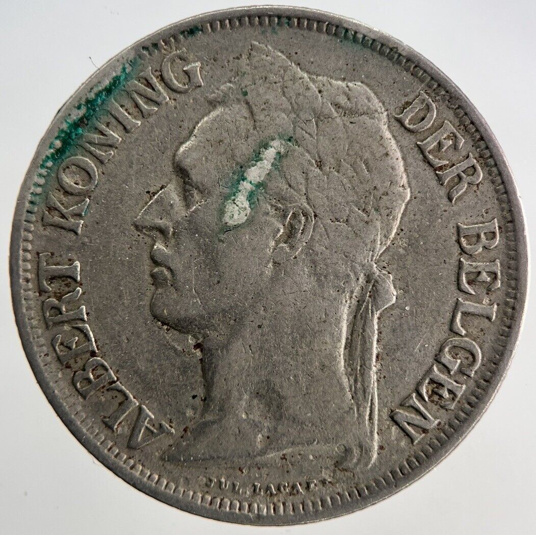 1928 Belgium Congo 1 Franc Coin | Fine Collectable Grade