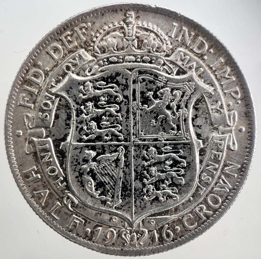 1916 George V Half-Crown Silver Coin | Very High Grade