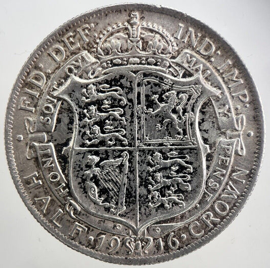 1916 George V Half-Crown Silver Coin | Very High Grade