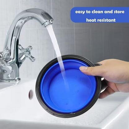 350ml Pink Pet Supplies Folding Bowl Portable Pet Folding Travel Cat Dog Bowl