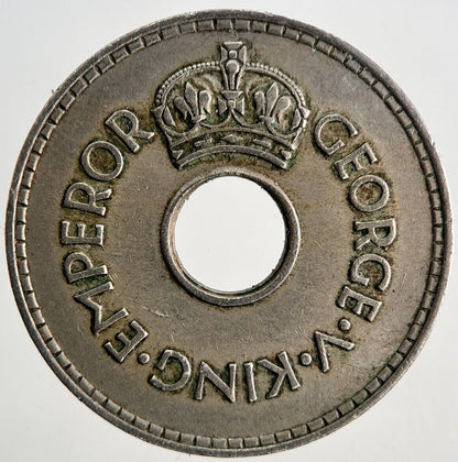 1934 Fiji One Penny Coin | Fine Collectable Grade | a9501