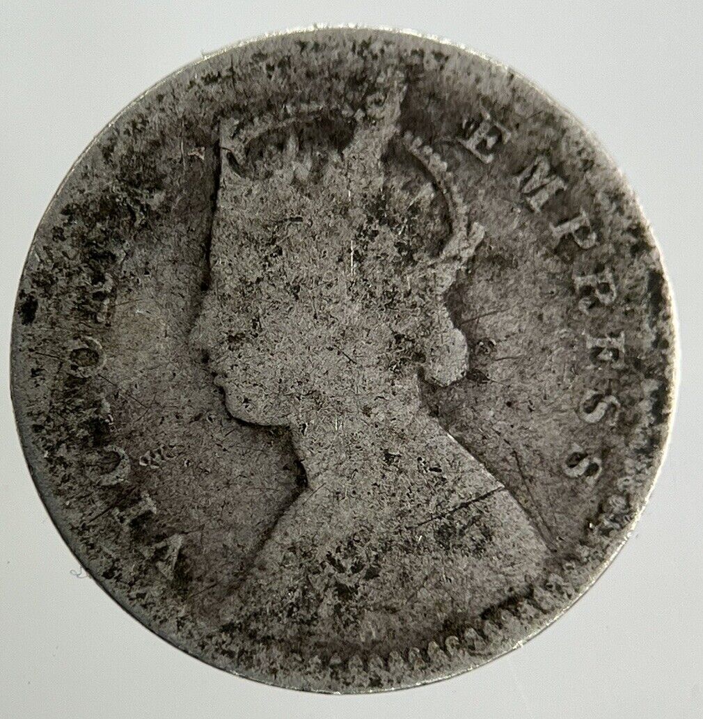 1891 India 2 Annas Silver Coin | Collectable Grade