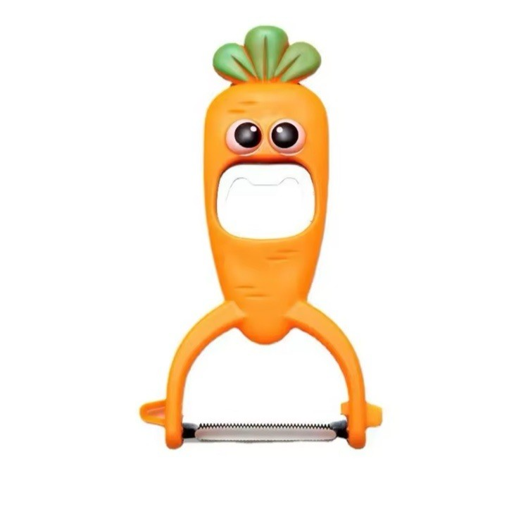 Kitchen Carrot Shaped Potato Peeler Fruit Vegetable Rapid Slicer & Bottle Opener