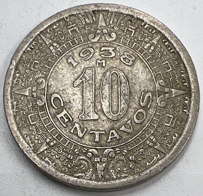1938-M 10 Centavos Mexico Coin | Fine Collectable Grade