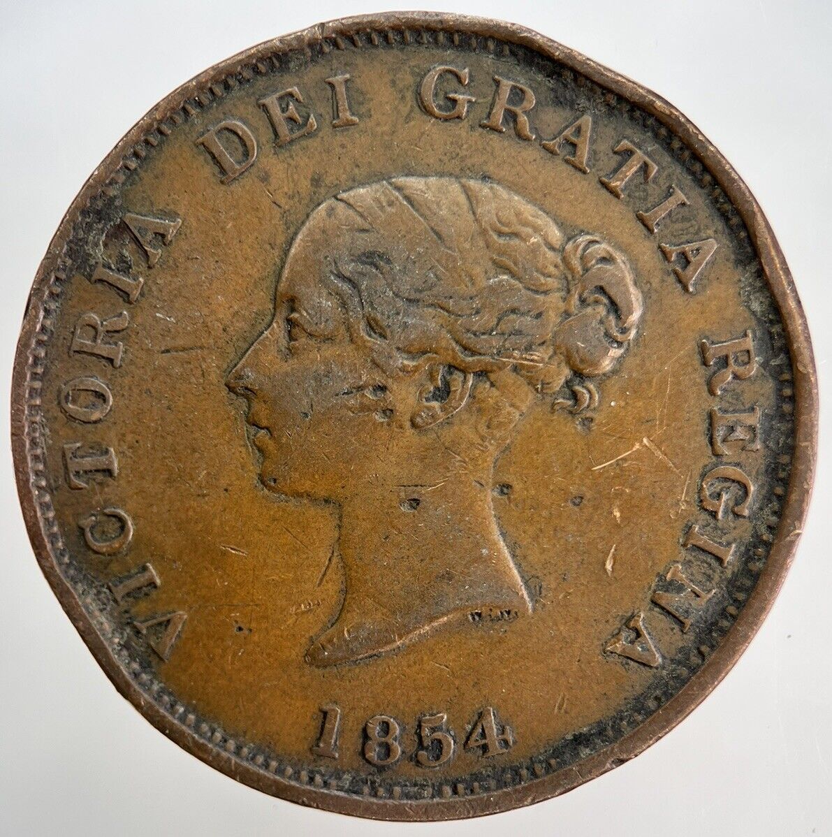1854 Canadian Victoria New Brunswick Penny Token Coin | Collectable Grade a2219